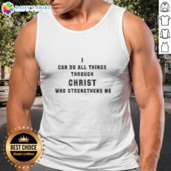 Good Angelo Gabriel tank top featuring 'I Can Do All Things Through Christ Who Strengthens Me' inspirational quote.