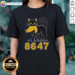 Good Black Cat anti-Trump ladies tee featuring a stylish design, perfect for expressing your political views.