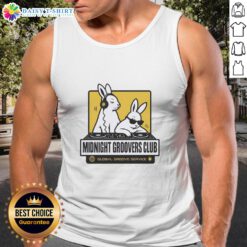 Good DJ Bunny's Midnight Groovers Club tank top featuring vibrant design for dance enthusiasts and music lovers.