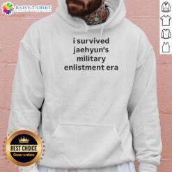 Good I Survived Jaehyun's Military Enlistment Era Hoodie featuring bold graphics and stylish design for fans.