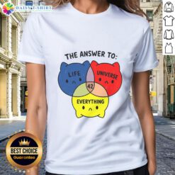 Good-The-Answer-To-Everything-42 Cute Ladies Tee featuring a stylish design and playful text for fans of pop culture.