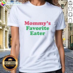 Hot Mommy's Favorite Eater Ladies Tee featuring a stylish design perfect for food lovers and trendy moms.