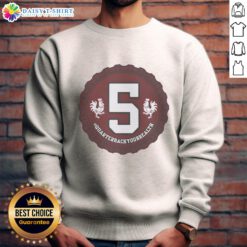 Alt Text: Stylish 'Hot Quarterback Your Health 5' logo sweatshirt featuring a modern design perfect for sports fans and casual wear.