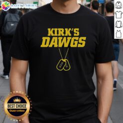 Nice Kirk's Dawgs Washed Up Walkons X George Kittle T-Shirt featuring bold graphics and a stylish design for fans.