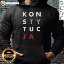 Nice Konstytucja Logo Hoodie featuring a stylish design and vibrant colors, ideal for casual wear.