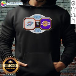 Nice Oklahoma City Thunder vs Los Angeles Lakers 2026 NBA Playoffs Western Conference Semifinals hoodie design.