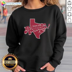 Retro sweatshirt featuring the Texas A&M Aggies logo and a map of Aggieland, perfect for fans and alumni.