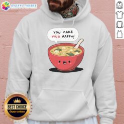 Alt Text: Official Happy Miso You Make Miso Happy Hoodie in vibrant colors, perfect for cozy casual wear.