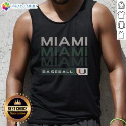 Official Miami Hurricanes college baseball hype tank top in vibrant colors, perfect for fans and summer sports events.