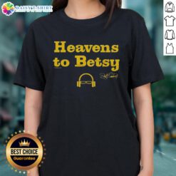 Official Scott Van Pelt Heavens To Betsy Ladies Tee featuring stylish design and comfortable fit for fans.
