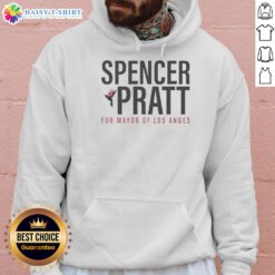 Spencer Pratt for Mayor of LA hoodie featuring bold graphics, promoting his candidacy in Los Angeles' local elections.