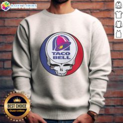 Vintage Taco Bell x Grateful Dead logo sweatshirt showcasing iconic design and vibrant colors, perfect for fans and collectors.