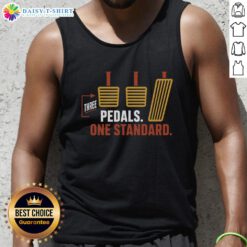 Official Three Pedals One Standard Tank Top featuring a stylish design, perfect for casual wear and music lovers.