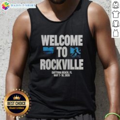 Alt Text: Official Welcome to Rockville 2026 tank top featuring vibrant graphics and festival branding for music enthusiasts.