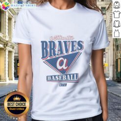Alt Text: Original Arizona Diamondbacks 2026 Atlanta Baseball retro logo on a ladies tee, perfect for fans and collectors.