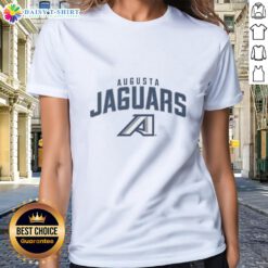 Alt Text: Original Augusta Jaguars classic logo on a ladies tee, showcasing team spirit and stylish sportswear.