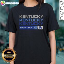 Original Kentucky Wildcats College Softball Hype Ladies Tee featuring vibrant team colors and stylish design for fans.