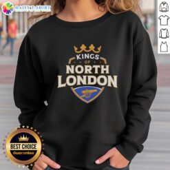 Original Kings of North London Arsenal soccer sweatshirt featuring vibrant team colors and iconic logo design.