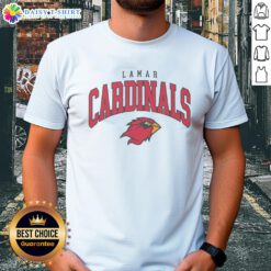Alt Text: Original Lamar Cardinals Classic Logo T-Shirt featuring vibrant colors and iconic logo for fans and collectors.