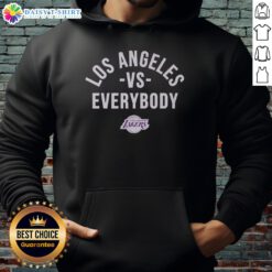 Original Los Angeles Lakers Vs. Everybody hoodie featuring bold graphics, perfect for fans showcasing team spirit.