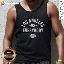 Original Los Angeles Lakers Vs. Everybody tank top featuring bold graphics, perfect for Lakers fans and sports enthusiasts.