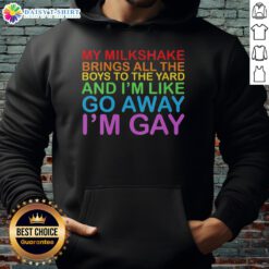 Vintage hoodie featuring 'My Milkshake Brings All The Boys' design for LGBT Pride Month celebration.