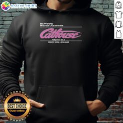 Original Riki Rachtman's World Famous Cathouse Hollywood USA hoodie featuring iconic rock and roll club design.
