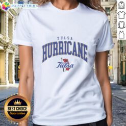 Alt Text: Original Tulsa Golden Hurricane classic logo on a stylish ladies tee, perfect for fans and casual wear.