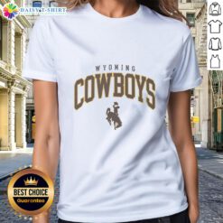 Original Wyoming Cowboys classic logo ladies tee featuring a stylish design perfect for fans and casual wear.