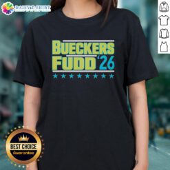 Premium Bueckers Fudd 2026 ladies tee featuring a stylish design, perfect for sports fans and casual wear.