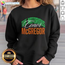 Alt Text: Premium Conor McGregor 'The Notorious' sweatshirt featuring Italy flag pattern, perfect for fans and casual wear.