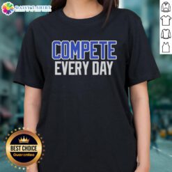 Premium Cowboys Compete Every Day Ladies Tee featuring a stylish design perfect for fans of cowboy culture.
