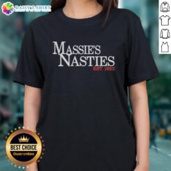 Premium Massies Masties Est 2012 Ladies Tee in vibrant colors, perfect for casual wear and stylish comfort.
