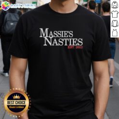 Alt Text: Premium Massie'S Masties Est 2012 T-Shirt featuring a stylish design, perfect for fans of Massie's Masties.