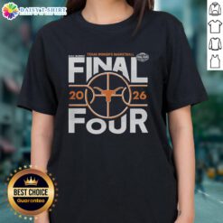 Premium Texas Longhorns women's basketball 2026 Final Four NCAA tee, perfect for fans and supporters.