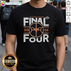 Premium Texas Longhorns Women's Basketball 2026 Final Four NCAA Basketball T-Shirt featuring team colors and logo.