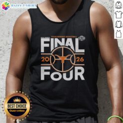 Alt Text: Premium Texas Longhorns Women's Basketball 2026 Final Four NCAA Basketball tank top featuring team colors and logo.