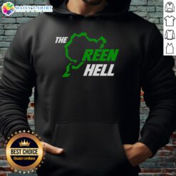 Premium Green Hell hoodie showcasing a stylish design, perfect for gamers and outdoor enthusiasts alike.
