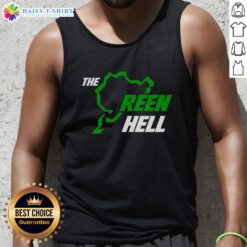 Premium The Green Hell Ain't Easy Being tank top featuring a vibrant graphic design, perfect for casual wear.
