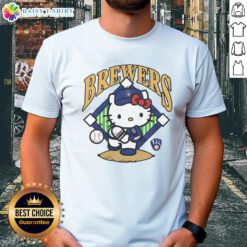 Pretty Milwaukee Brewers Hello Kitty T-Shirt featuring a cute design for fans, perfect for game day or casual wear.