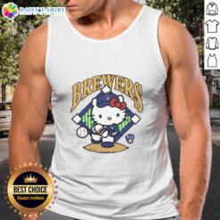 Pretty Milwaukee Brewers Hello Kitty tank top featuring a cute design perfect for fans and summer outings.