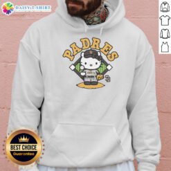 Pretty San Diego Padres Hello Kitty hoodie featuring a cute design, perfect for fans and fashion lovers alike.