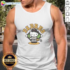 Pretty San Diego Padres Hello Kitty tank top featuring a cute design, perfect for Padres fans and Hello Kitty lovers.