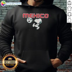 Pretty Snoopy X Mexico football hoodie featuring colorful graphics and a cozy design, perfect for fans and casual wear.