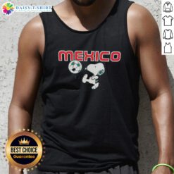 Pretty Snoopy X Mexico football tank top featuring a vibrant design and playful graphics perfect for game day.