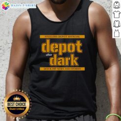Pretty Steelers Depot Official Depot After Dark tank top featuring vibrant graphics perfect for Steelers fans.