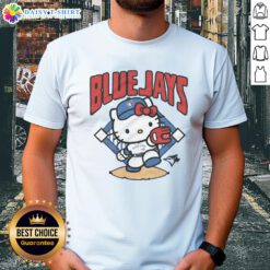 Pretty Toronto Blue Jays Hello Kitty T-Shirt featuring a cute design perfect for fans and stylish casual wear.