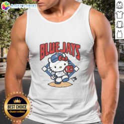 Pretty Toronto Blue Jays Hello Kitty tank top featuring a cute design for baseball fans and Hello Kitty lovers.