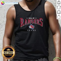Top Texas Rangers royal vintage logo tank top featuring a classic design, perfect for baseball fans and summer wear.