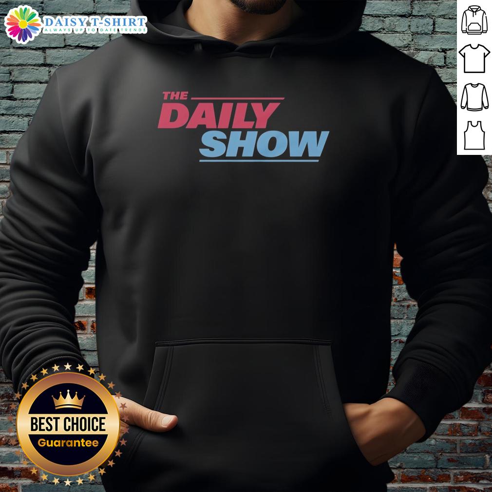 Stylish Top The Daily Show hoodie in black, featuring the iconic logo, perfect for fans of the popular TV show.